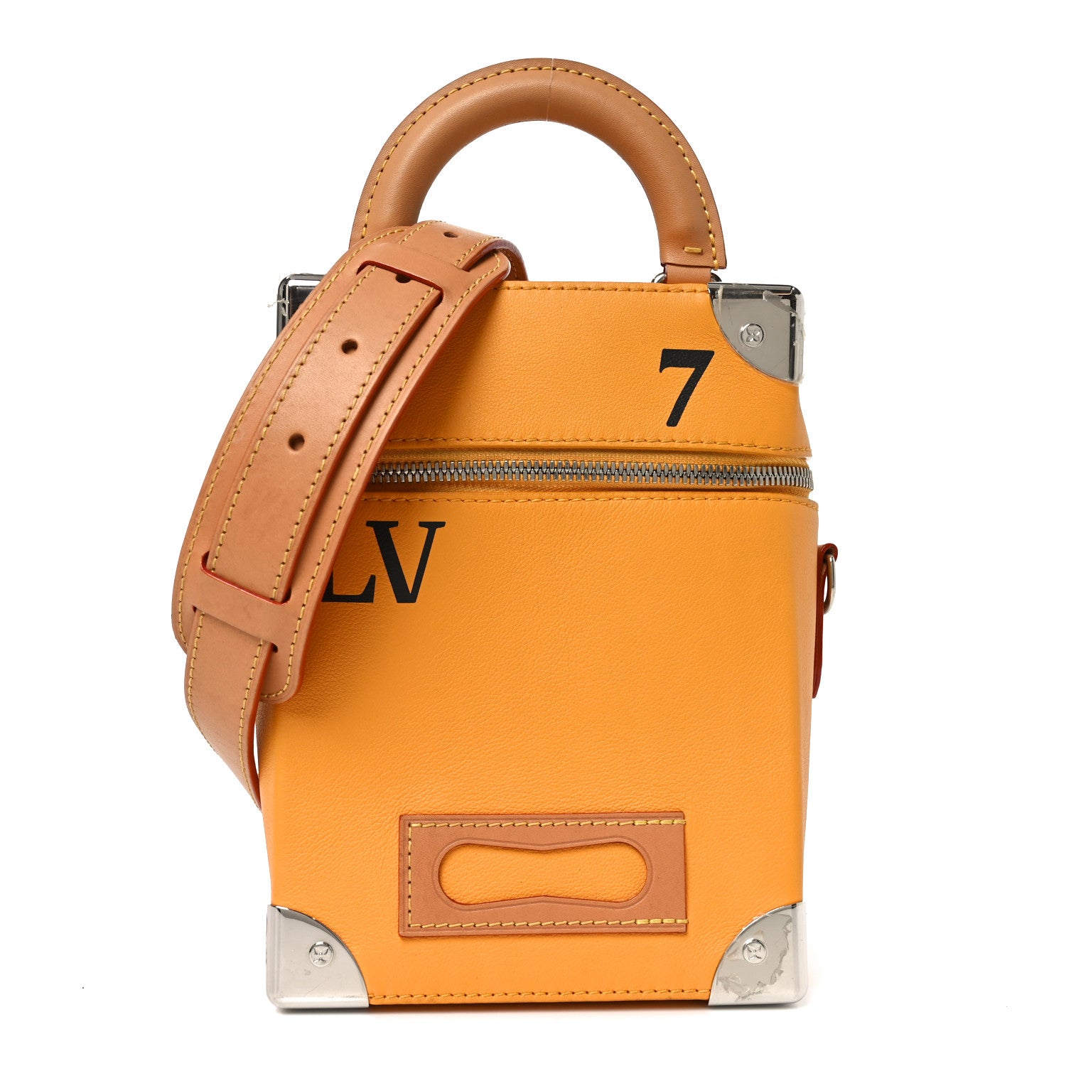 Louis Vuitton Calfskin N°7 Vertical Box Trunk Yellow 1 of 8
