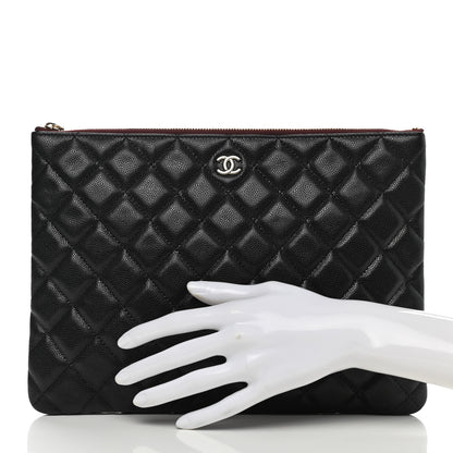 Chanel Caviar Quilted Medium Cosmetic Case Black 2 of 8