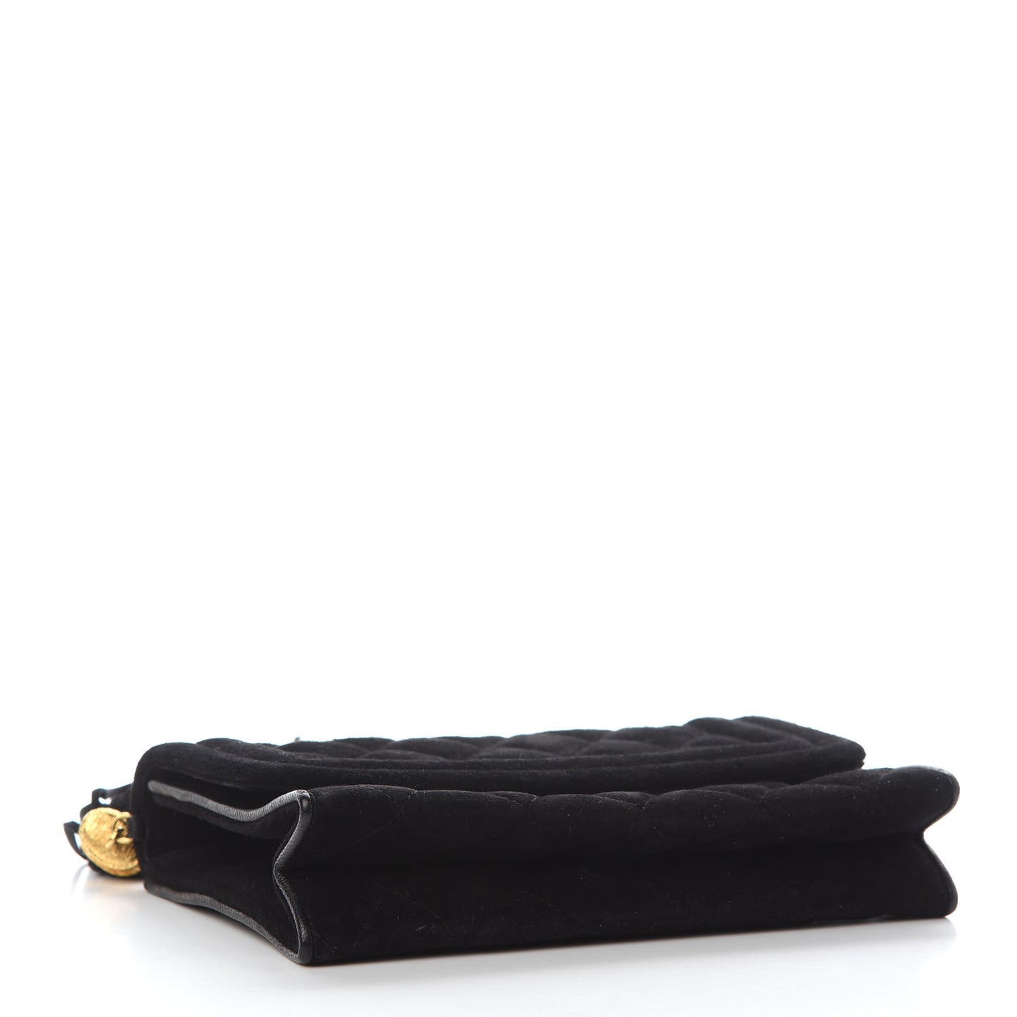 Suede Tassel Flap Black