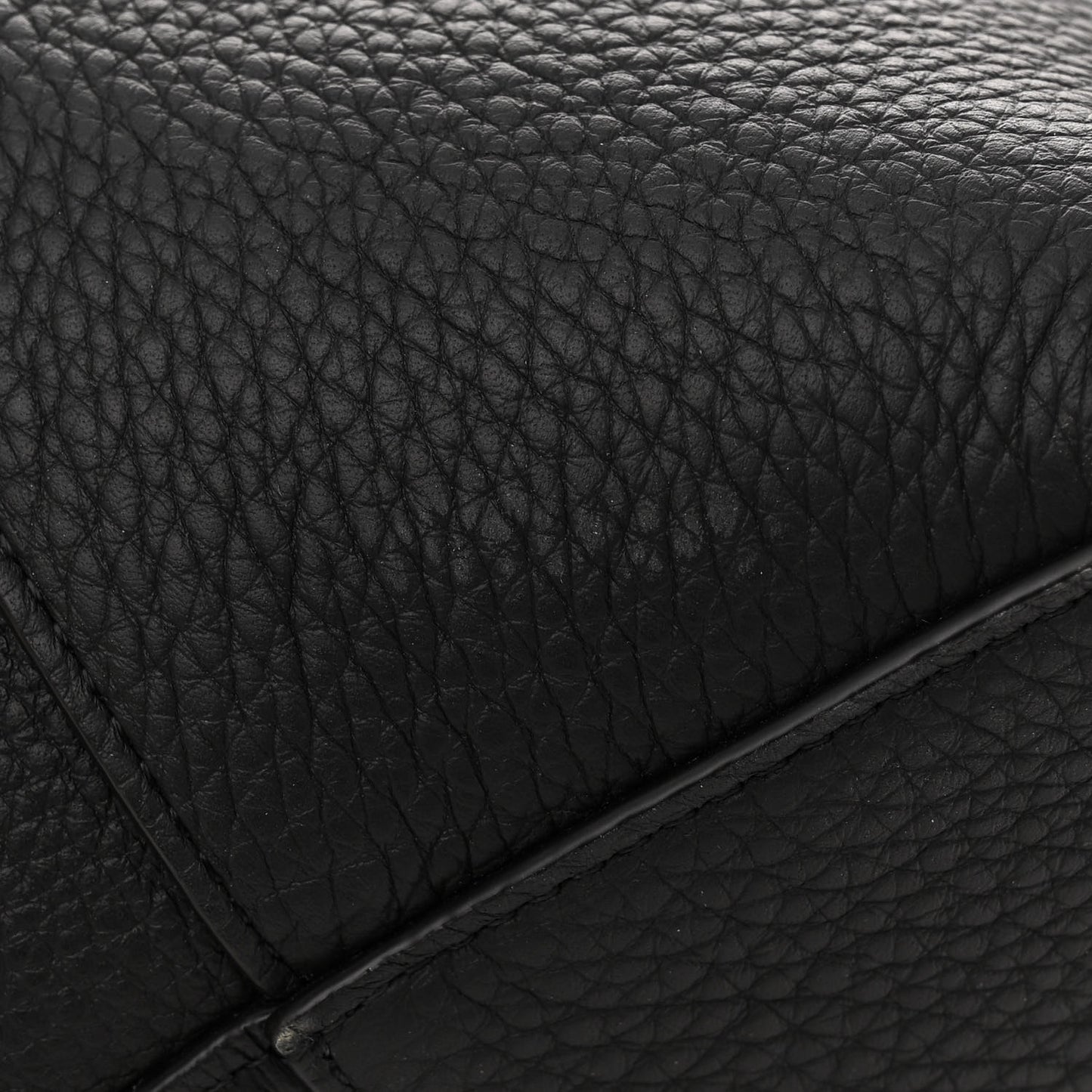Grained Calfskin Medium N/S Park Tote Black