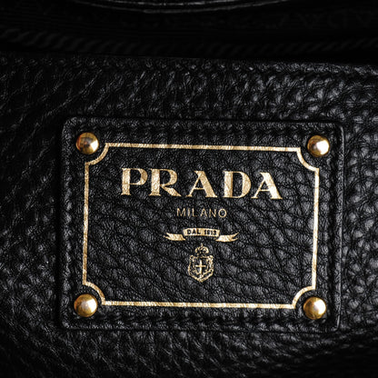 Prada Vitello Daino Tote Nero Black 6 of 9