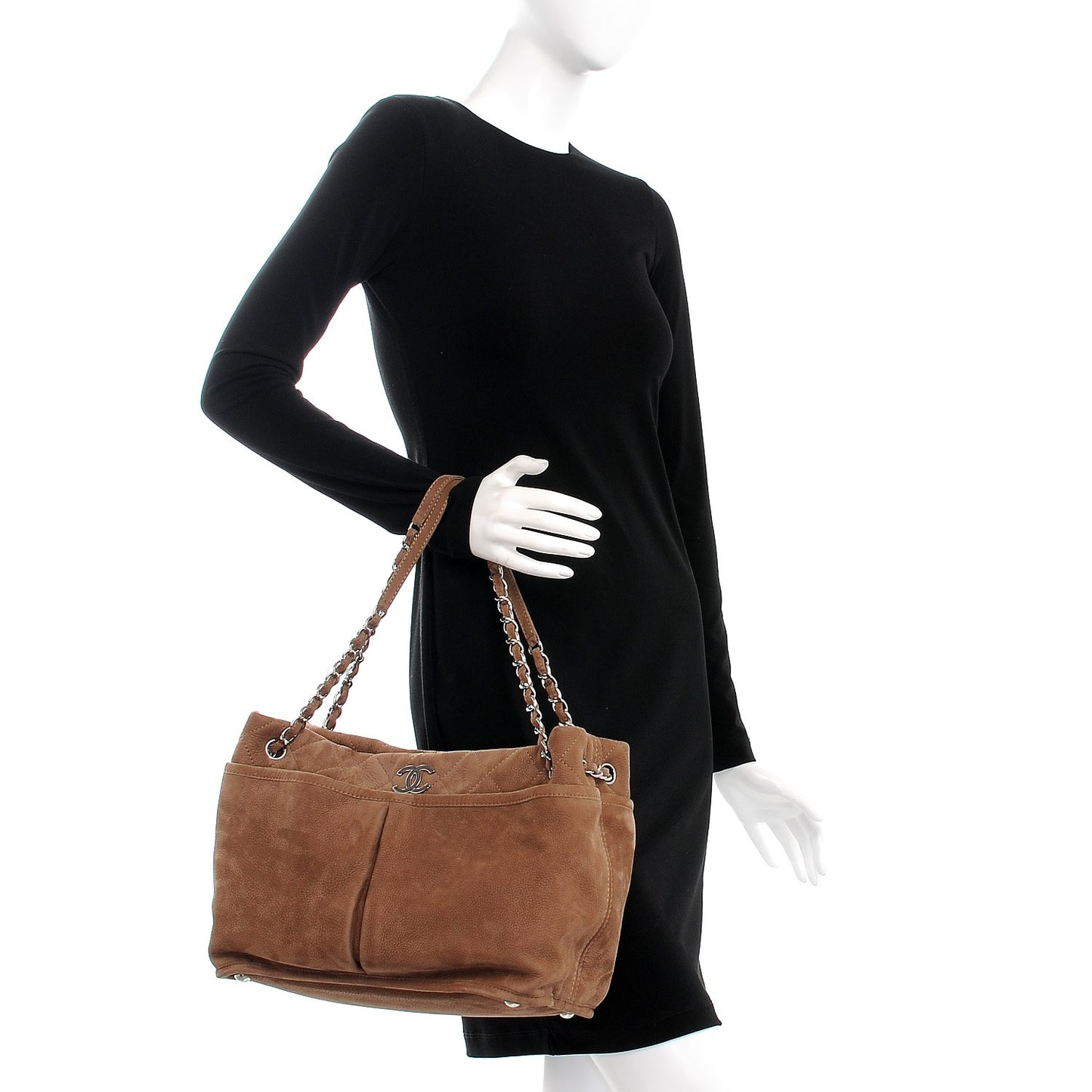 Ultra Soft Suede Calfskin Natural Beauty Tote Brown