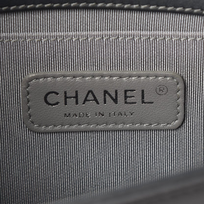 Chanel Metallic Calfskin Quilted Medium Boy Flap Dark Silver 8 of 10