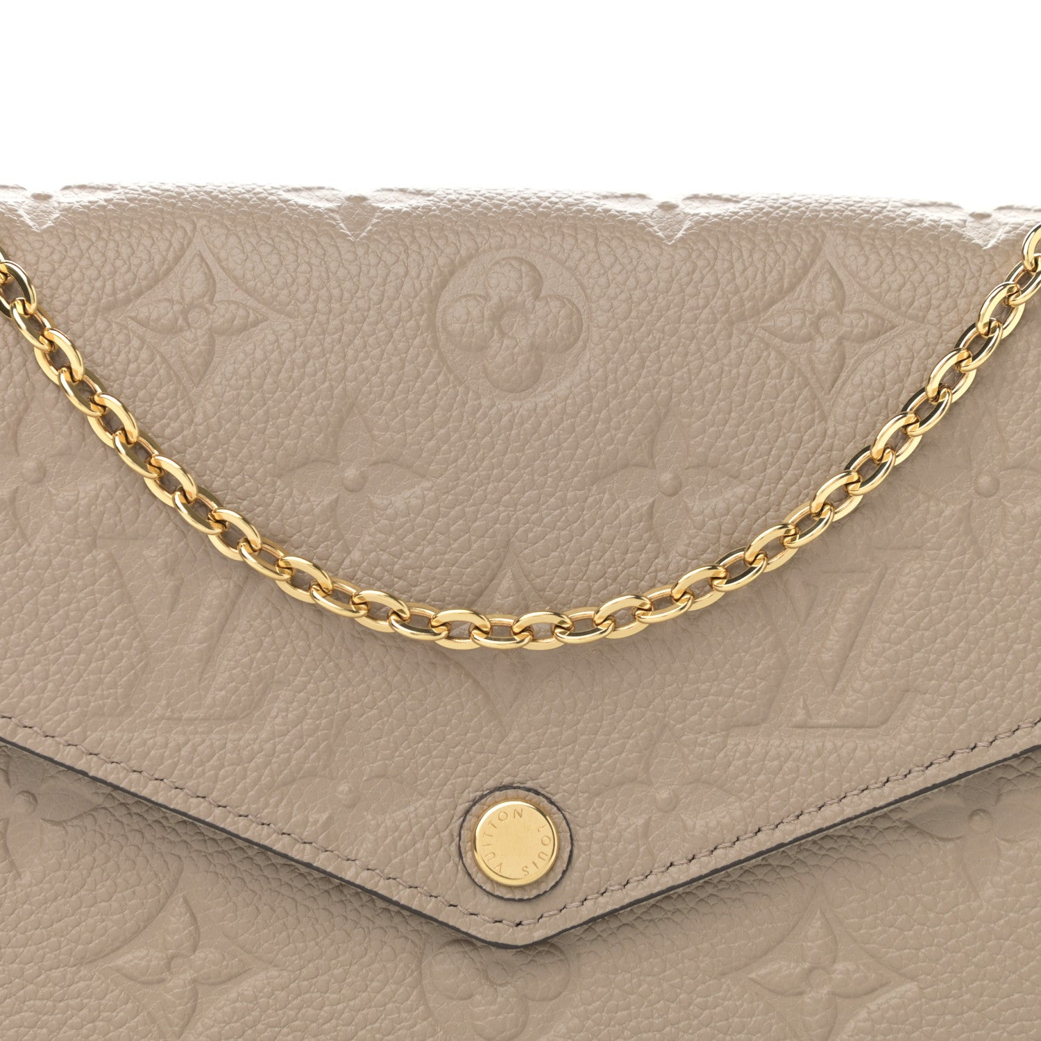 Louis Vuitton Empreinte Pochette Felicie Chain Wallet Tourterelle 7 of 8