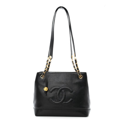 Chanel Caviar Large CC Shoulder Bag Black 1 of 17