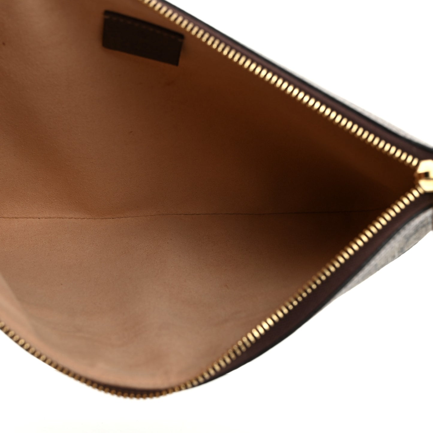 GG Supreme Monogram Large Ophidia Pouch Clutch Brown