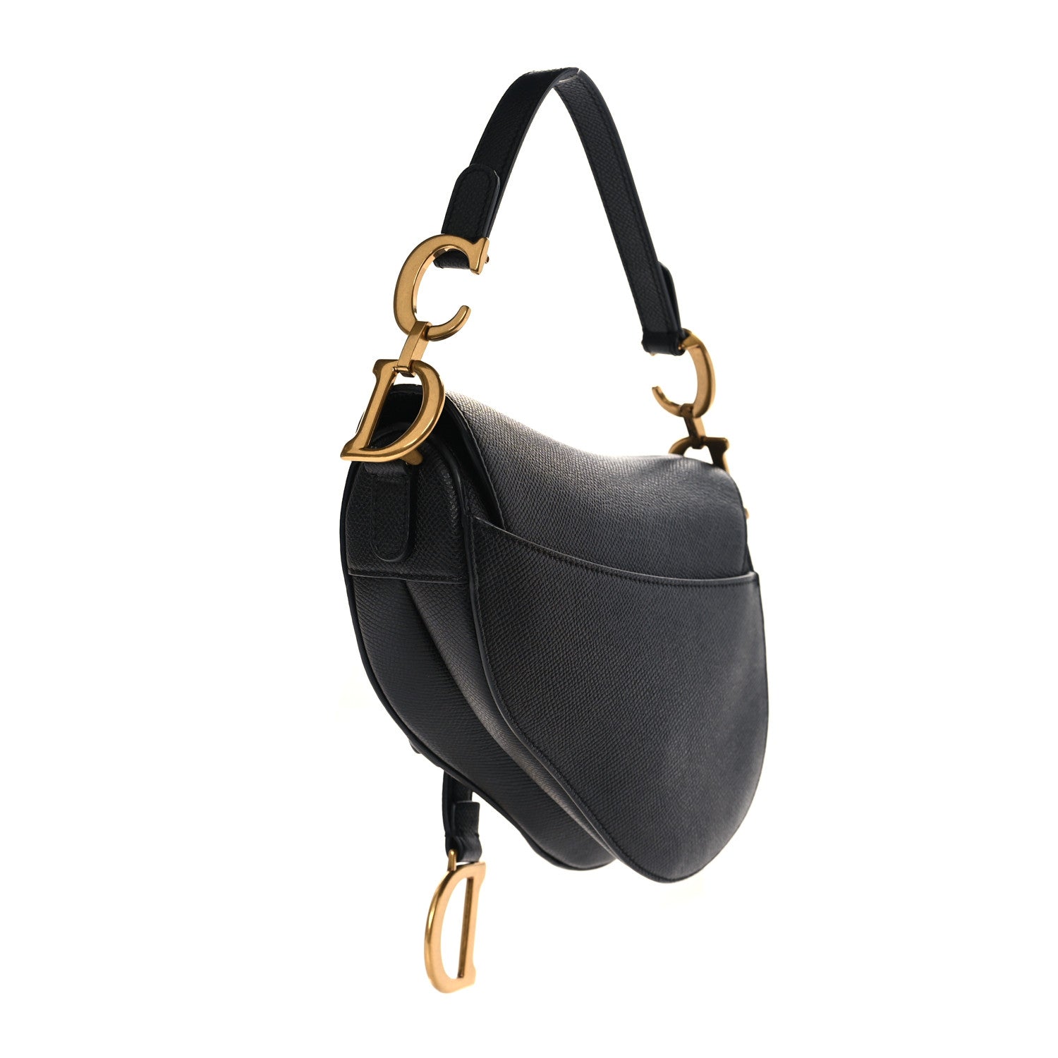 Christian Dior Calfskin Mini Saddle Bag Black 3 of 9