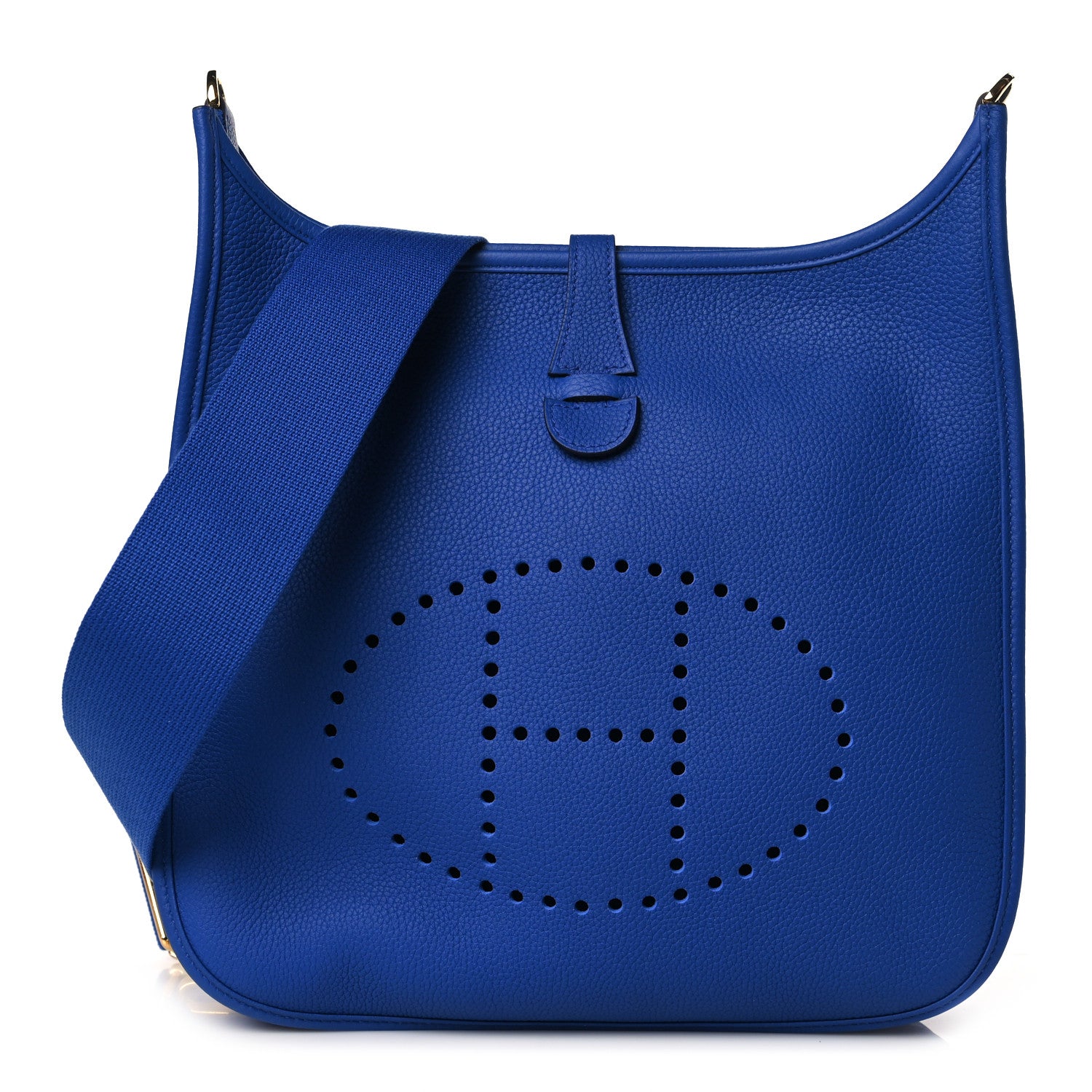 Hermes Taurillon Clemence Evelyne III PM Bleu Royal 1 of 10