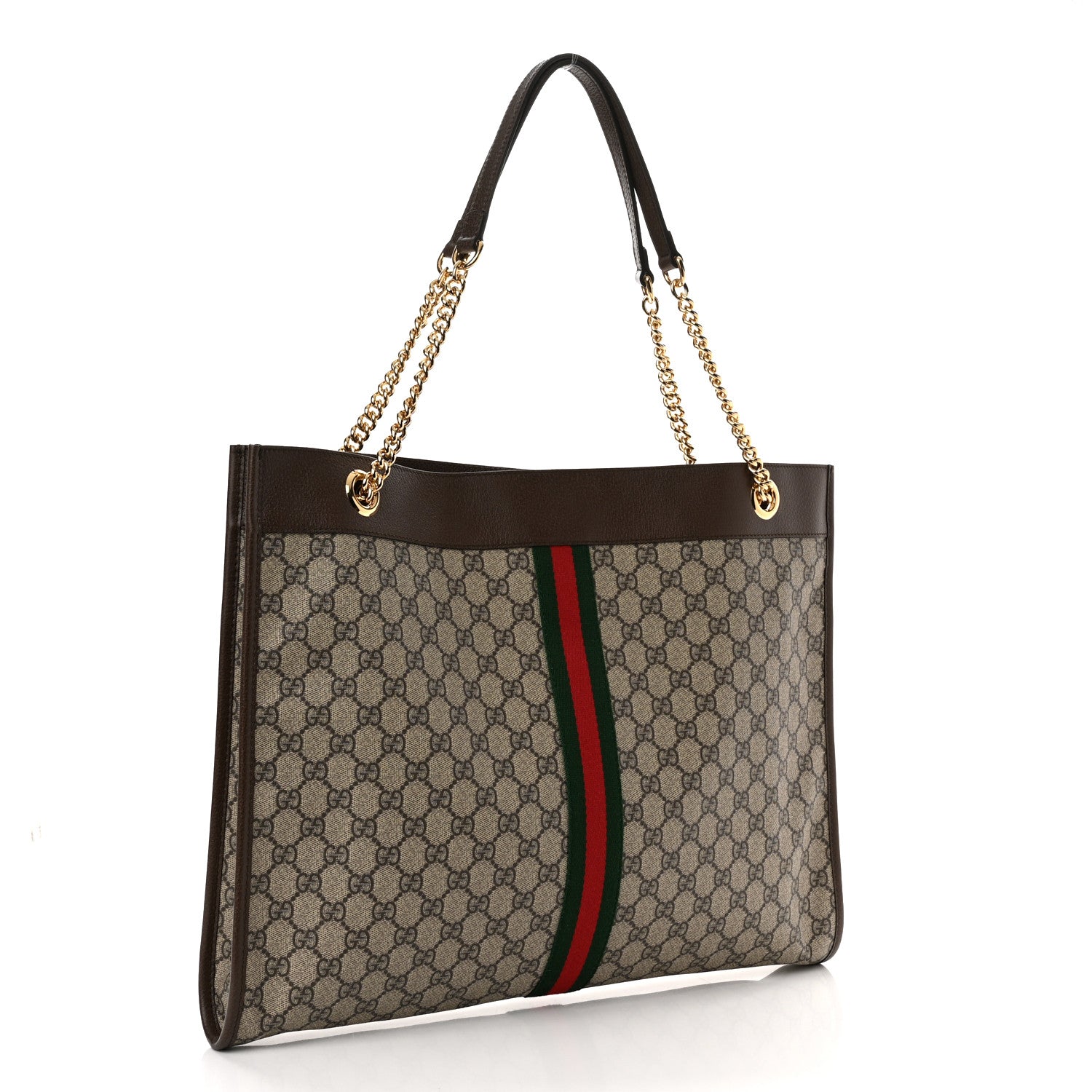 Gucci GG Supreme Monogram Large Rajah Chain Tote Beige New Acero 3 of 10