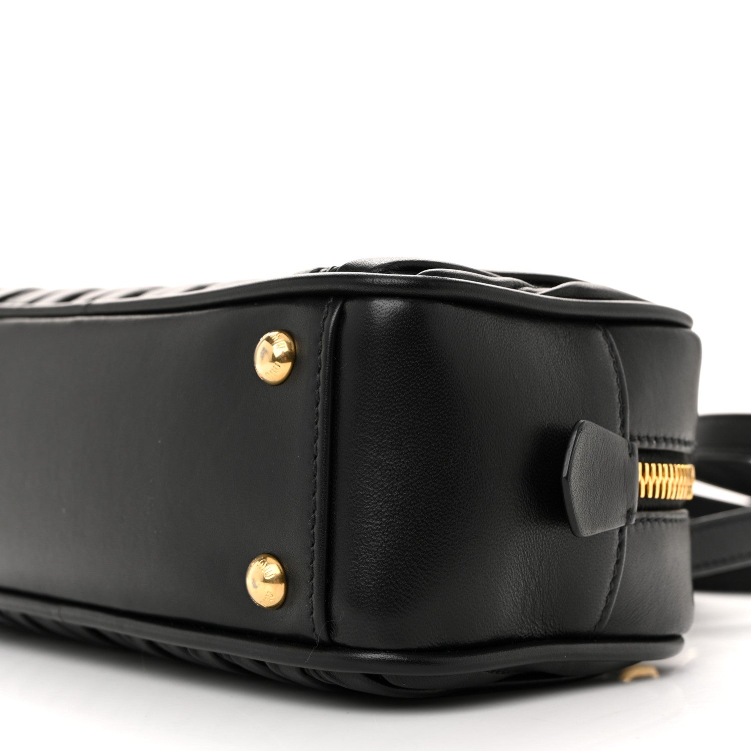 Miu Miu Nappa Matelasse Regular Arcadie Top Handle Bag Black 16 of 17