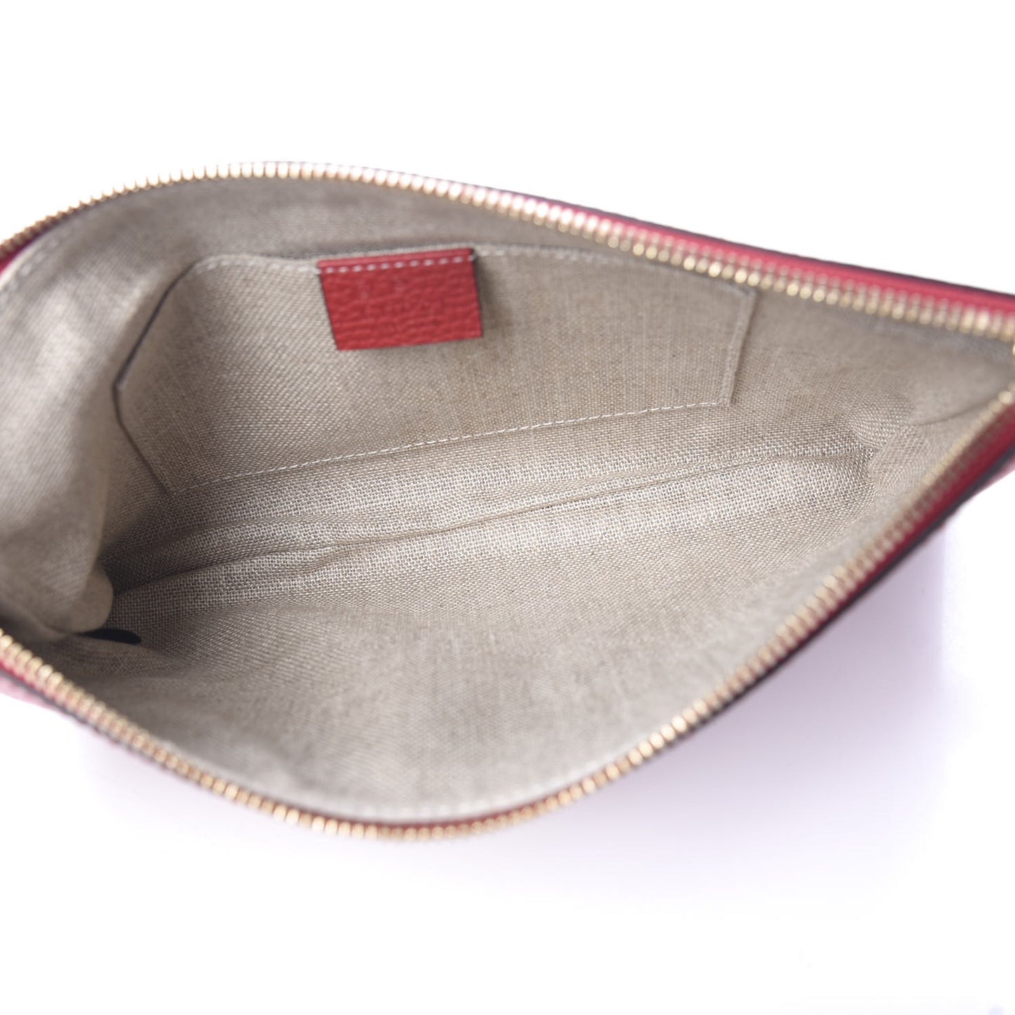 Calfskin Bamboo Clutch Red