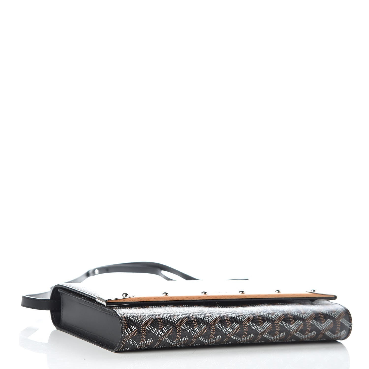 Goyard Goyardine Monte Carlo Bois Clutch With Strap Black 4 of 10
