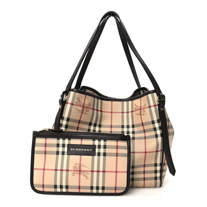 Burberry Haymarket Check Small Canterbury Tote Chocolate 2 of 10