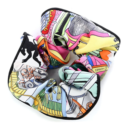 Hermes Silk Patchwork Claudia Scrunchie Multicolore 1 of 3