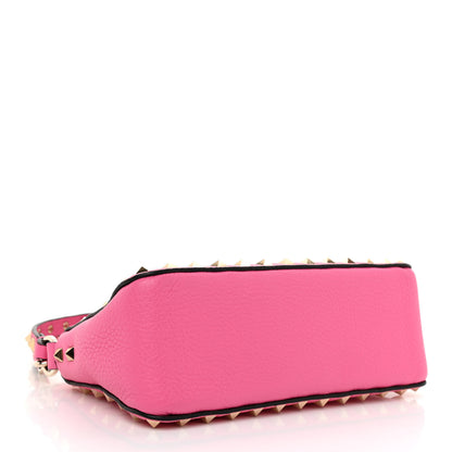 Valentino Garavani Pebbled Calfskin Small Rockstud Flip Lock Shoulder Bag Dawn Pink 4 of 7