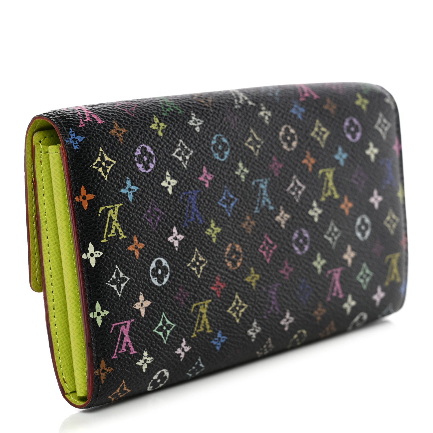 Louis Vuitton Monogram Multicolor Sarah Wallet Black Pistache 3 of 11