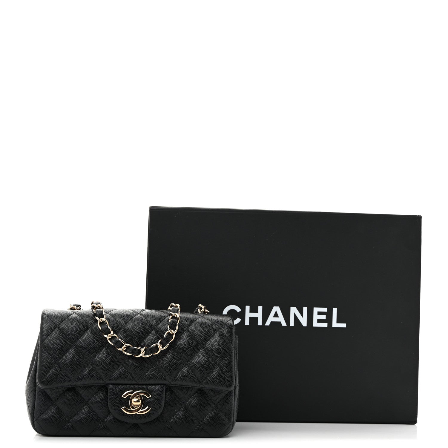 Chanel Caviar Quilted Mini Rectangular Flap Black 12 of 12