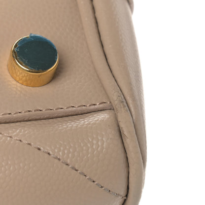 Saint Laurent Grain De Poudre Matelasse Chevron Monogram Shopping Bag Nude Powder 12 of 15