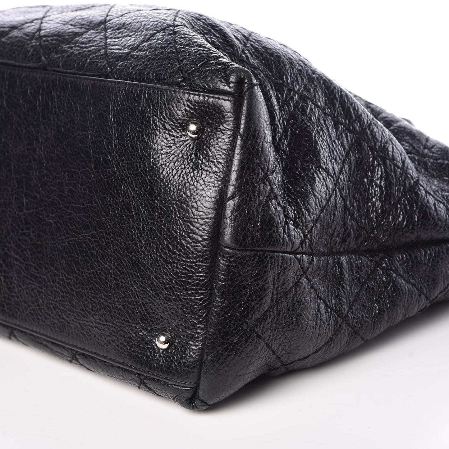 Glazed Calfskin XL On The Road Tote Black