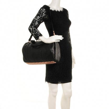 Alexander Wang Pebbled Lambskin Rocco Black with Rose Gold Hardware 2 of 6