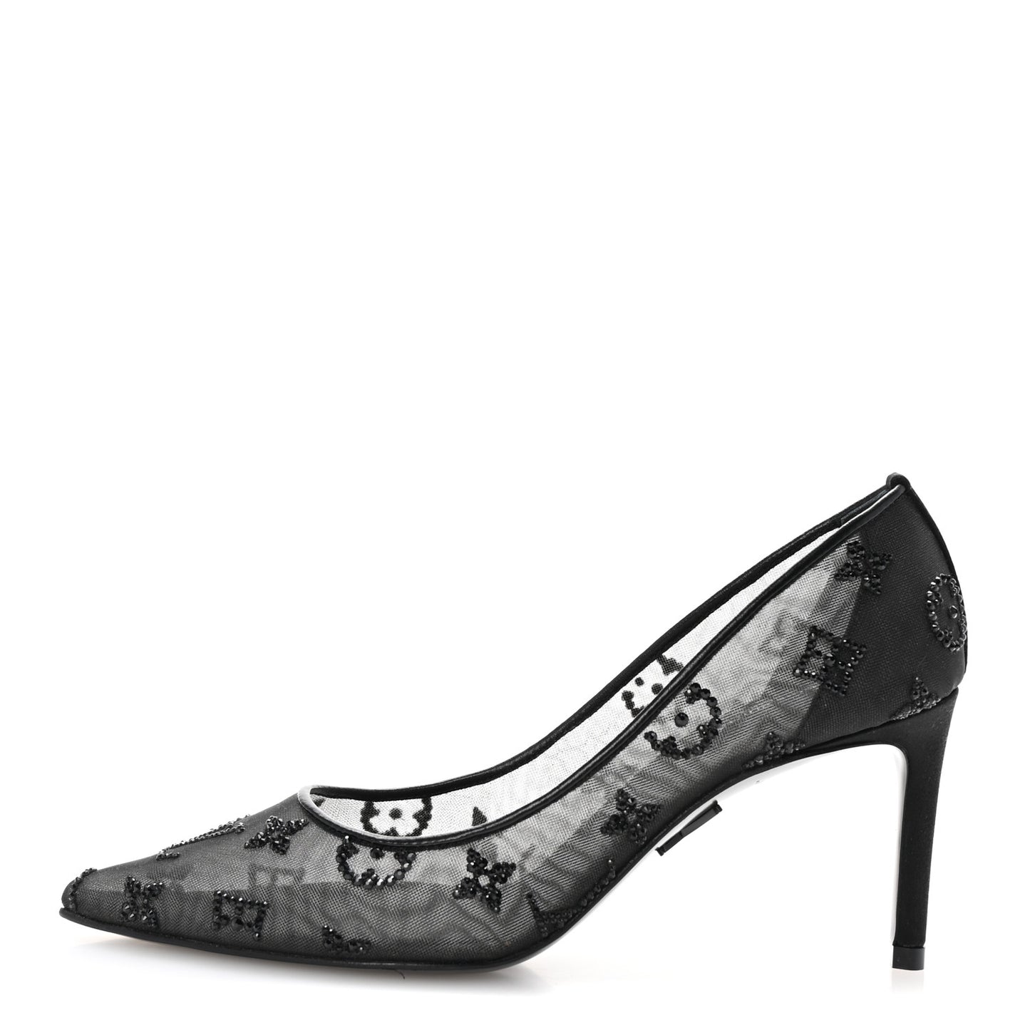Monogram Mesh Strass Gala Pumps 35 Black