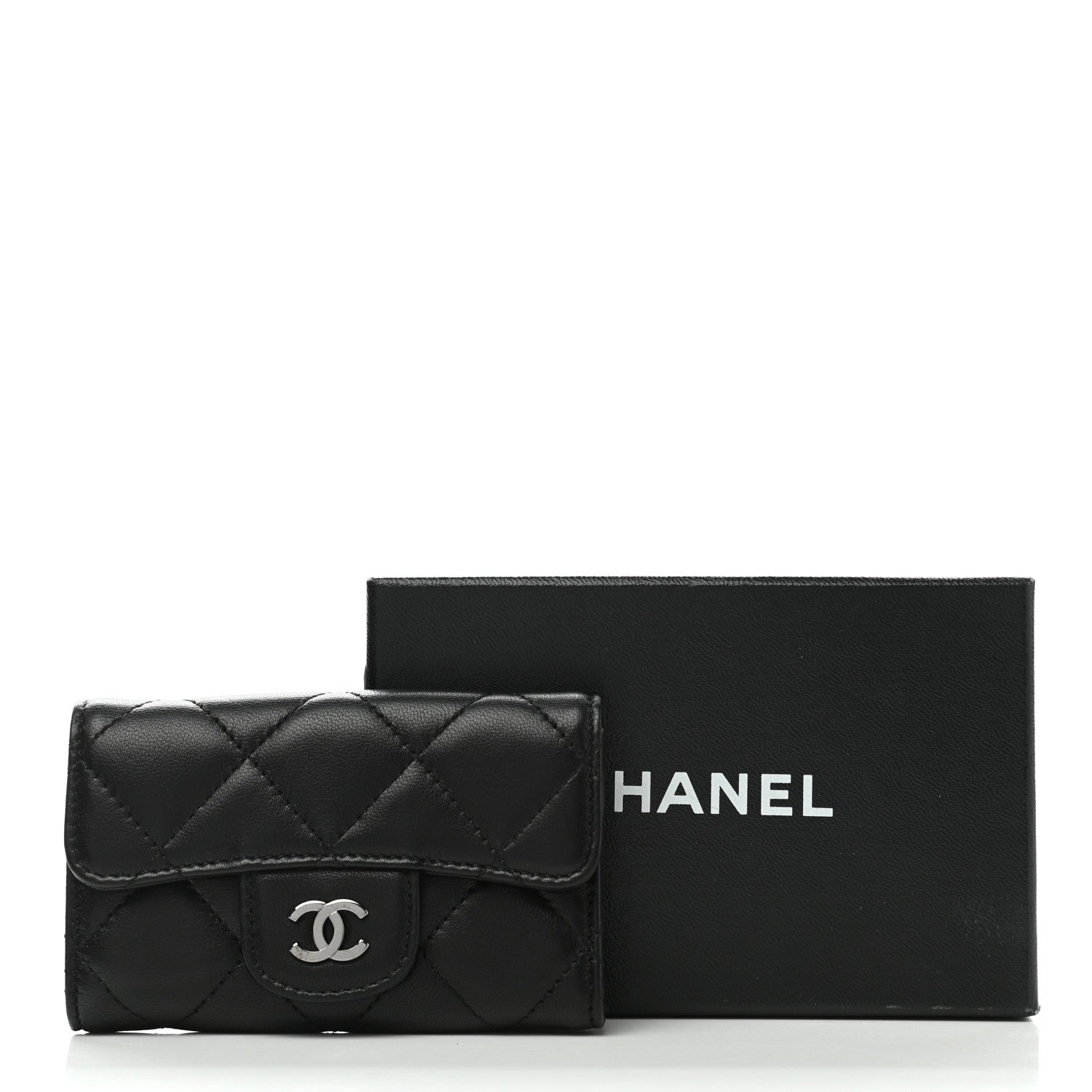 Chanel Lambskin Quilted 6 Key Holder Black 9 of 9