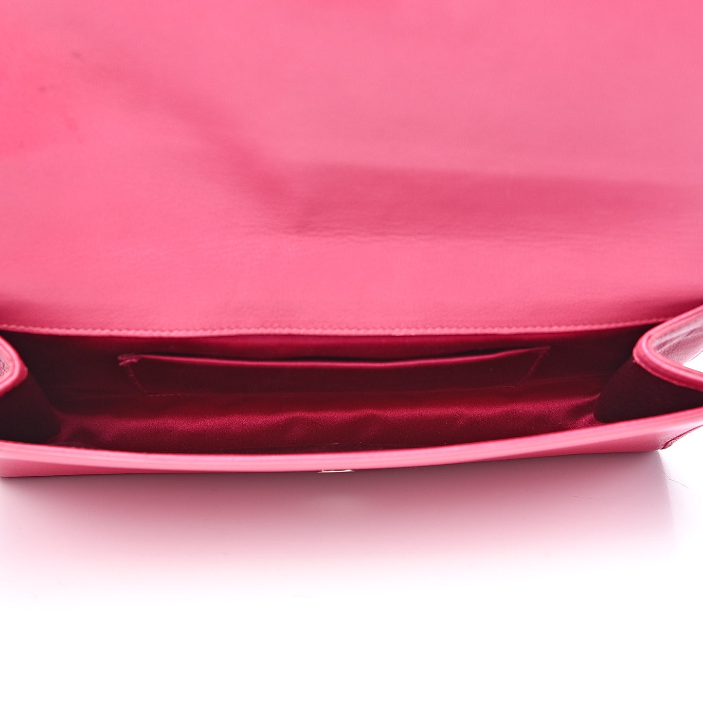 Goatskin Large Belle De Jour Clutch Fuchsia