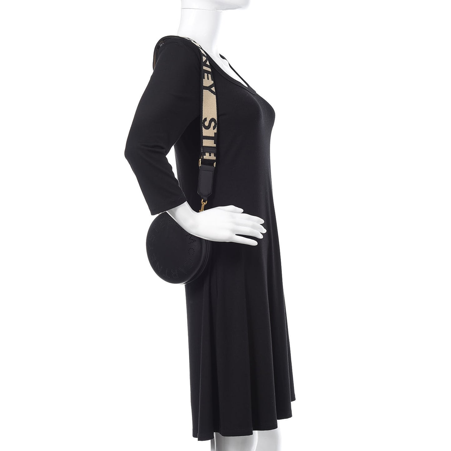 Eco Alter Nappa Perforated Mini Round Logo Black