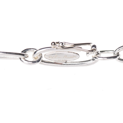 Tiffany Sterling Silver 35mm Elsa Peretti Open Heart Link Pendant Necklace 3 of 5