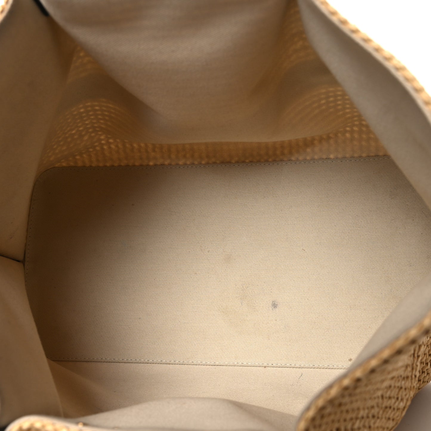Raffia Grained Calfskin Medium Rockstud Vlogo Tote Naturale