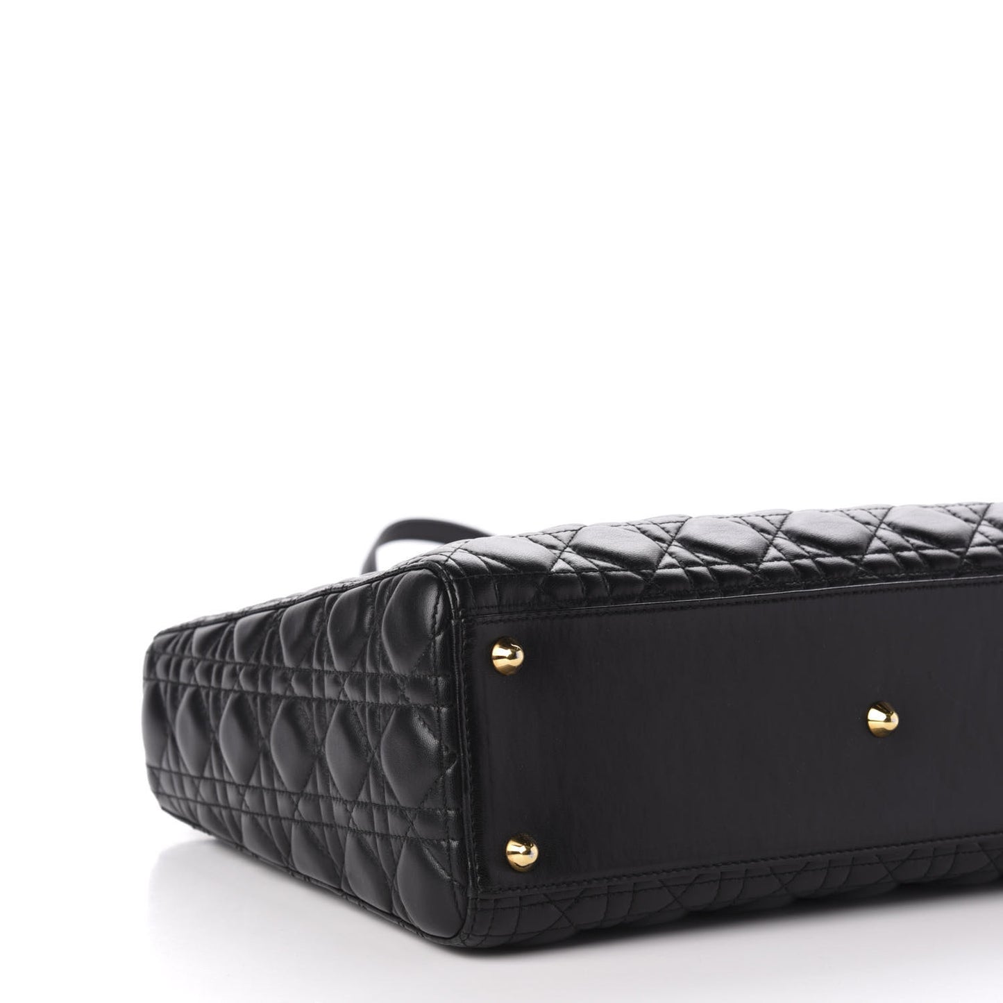 Lambskin Cannage Large Lady Dior Black