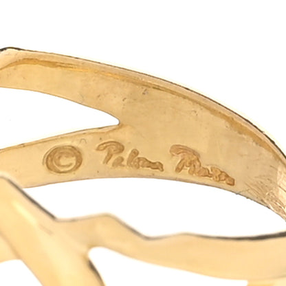 Tiffany 18K Yellow Gold Paloma Picasso Loving Heart Ring 46 3.75 4 of 5