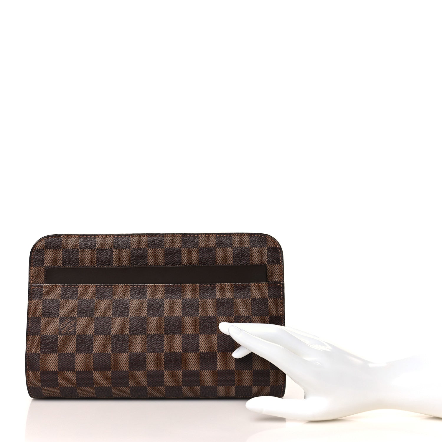 Louis Vuitton Damier Ebene Pochette Saint Louis Clutch 2 of 8