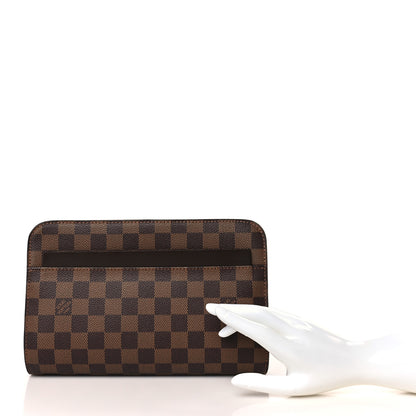 Louis Vuitton Damier Ebene Pochette Saint Louis Clutch 2 of 8