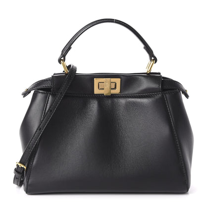 Fendi Nappa Mini Peekaboo Iconic Satchel Black 1 of 7