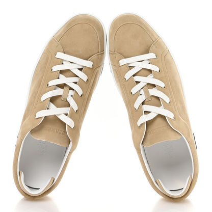 Hermes Suede Goatskin Mens Kid Sneakers 43 Kraft 2 of 9