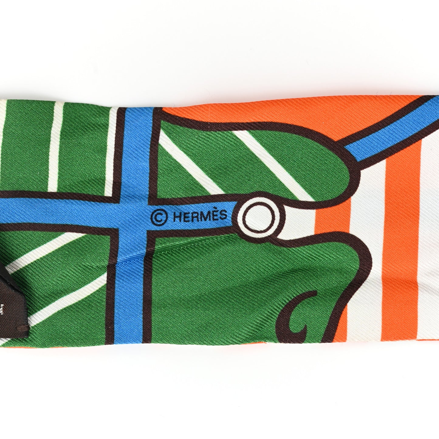 Twilly Scarf Orange Multicolor