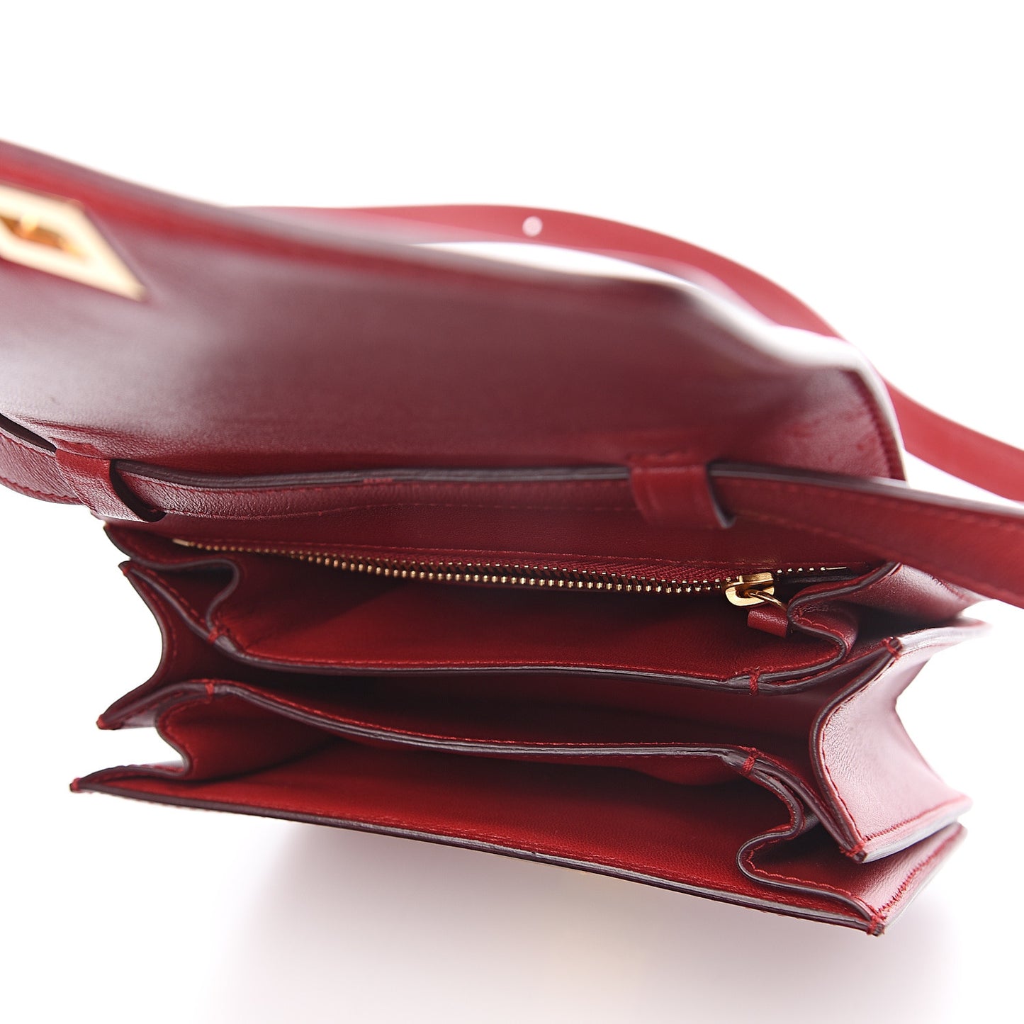Smooth Calfskin Small Classic Box Flap Bag Red