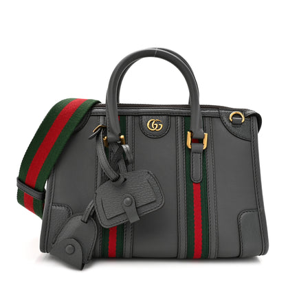 Gucci Koi Calfskin Small Bauletto Duffle Top Handle Bag Grey 1 of 11