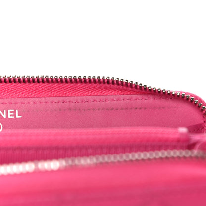 Chanel Caviar Quilted Large Gusset Zip Around Wallet Pink 10 of 21