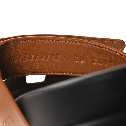 Hermes Calfskin Womens Chypre Sandals 38 Naturel 7 of 10