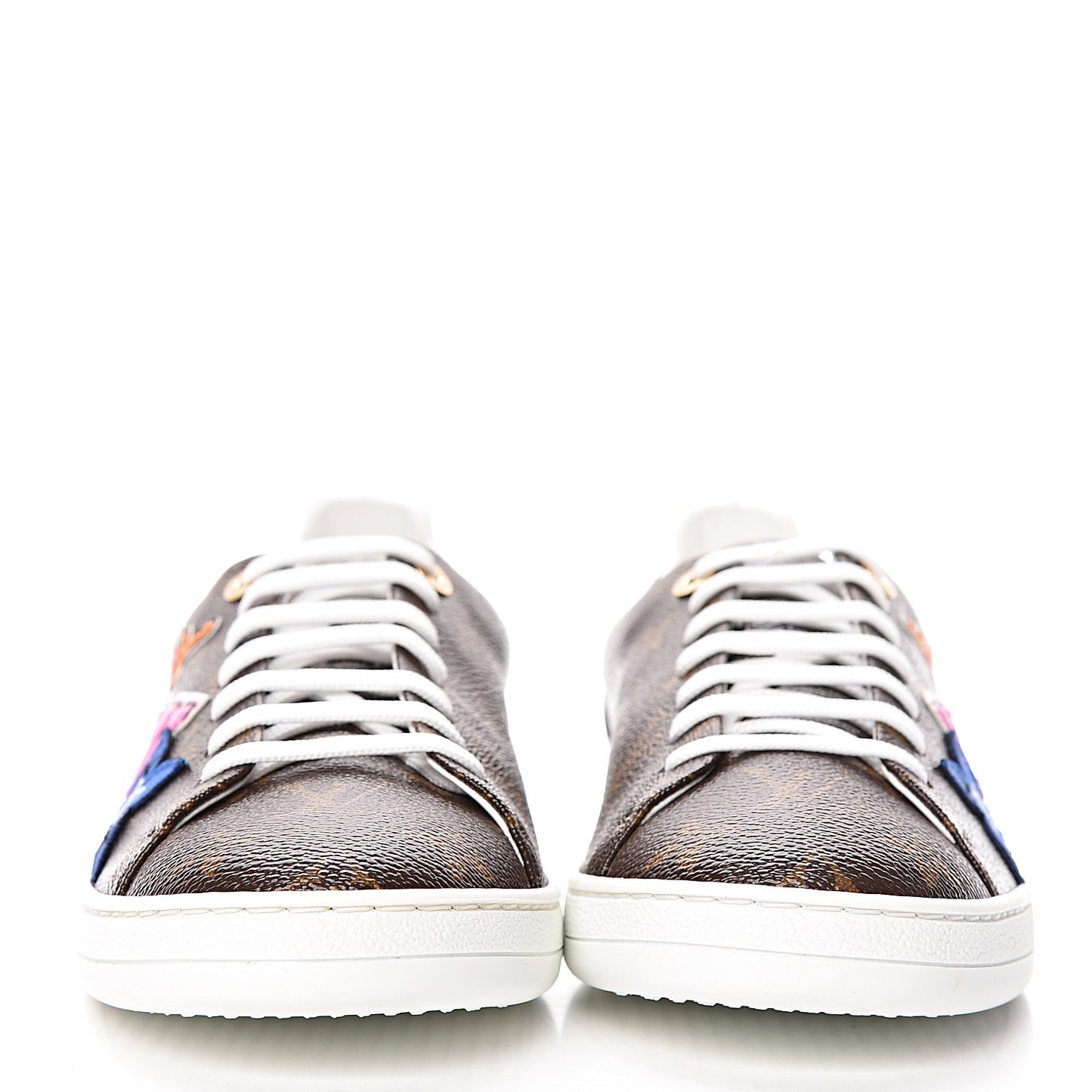 Calfskin Monogram LV Black Heart Sneakers 41 Cacao