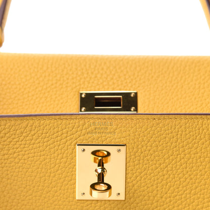 Hermes Togo Kelly Retourne 28 Jaune Ambre 8 of 11