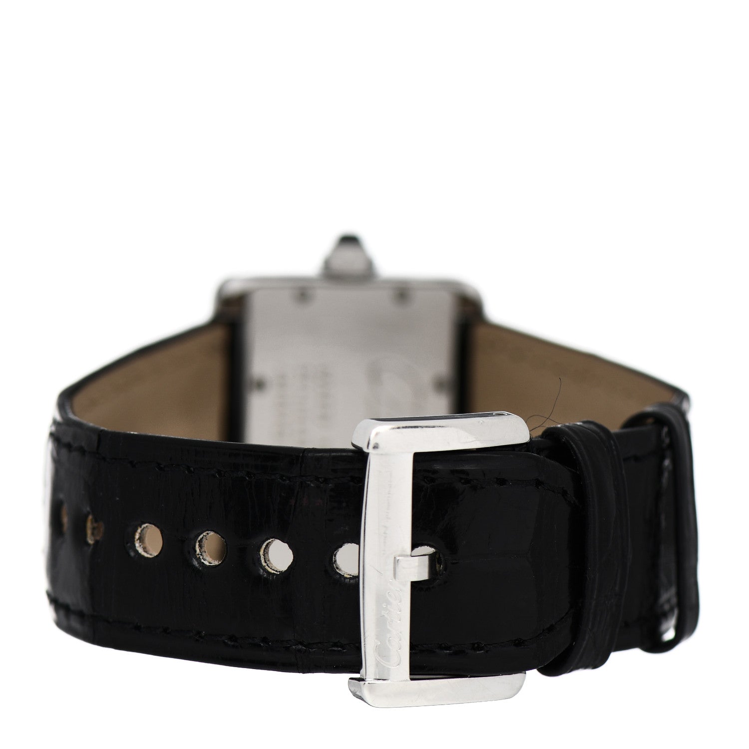 Cartier Stainless Steel Alligator 32mm Tank Divan Quartz Watch 3 of 5