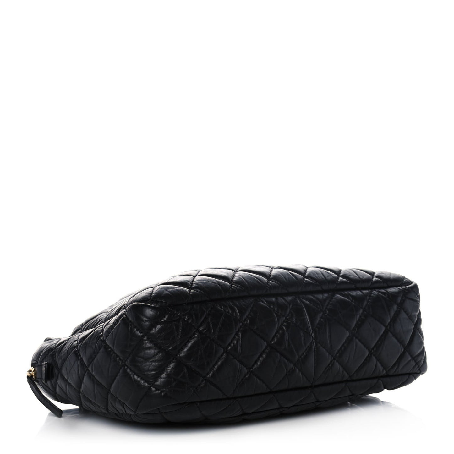 Aged Calfskin Quilted Large Reissue Camera Case Black