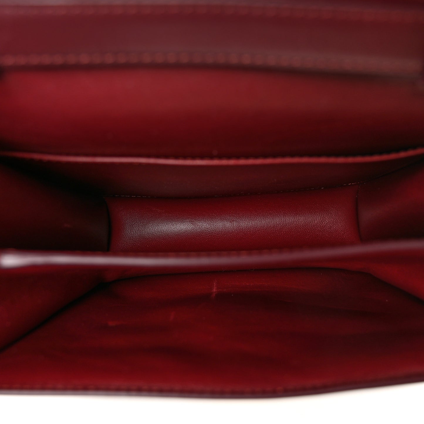 Box Calfskin Teen Classic Box Flap Bag Burgundy