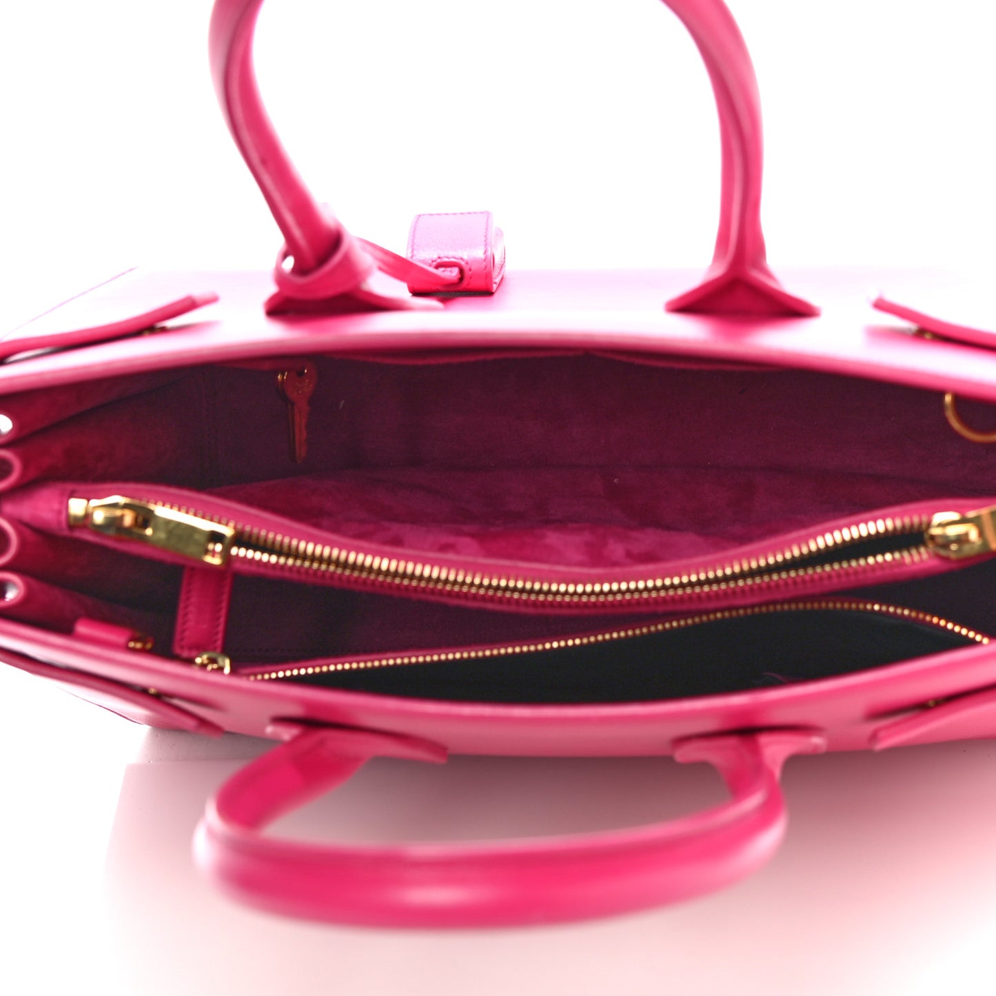 Calfskin Small Sac De Jour Lipstick Fuchsia