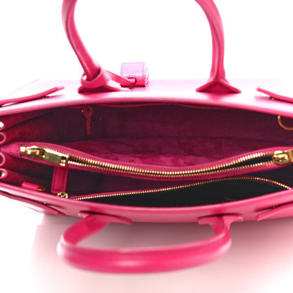 Saint Laurent Calfskin Small Sac De Jour Lipstick Fuchsia 5 of 14