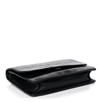 Burberry Soft Grain Embossed Hampshire Wallet on Chain Black 4 of 19