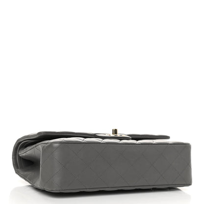 Chanel Lambskin Quilted Medium Double Flap Dark Grey 4 of 12